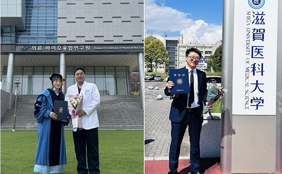 The successful graduation of two PhD candidates of MNUMS of Mongolia, an international School and Hospital